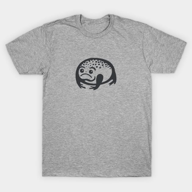 Black rain frog, stylized design T-Shirt by croquis design